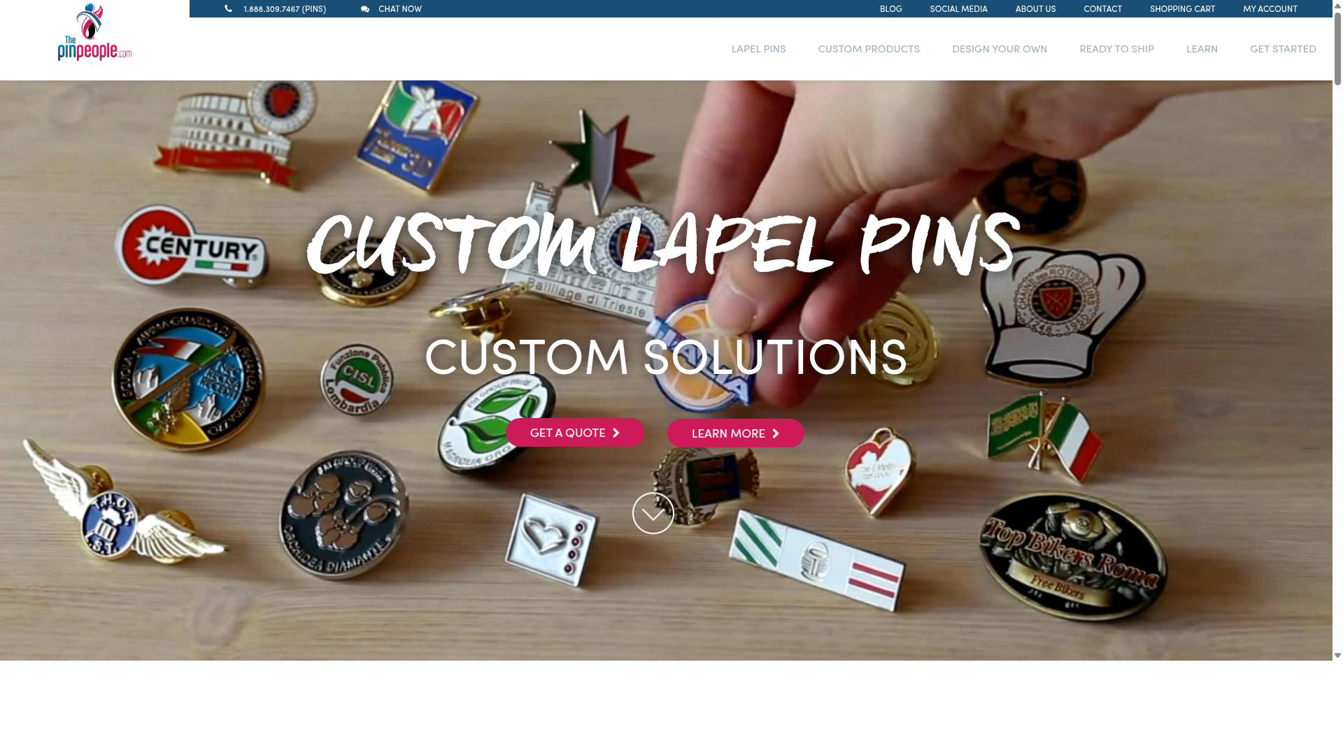 The Pin People website
